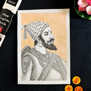 Roar of Swarajya - Chhatrapati Shivaji Maharaj Sketch (A5 Size)