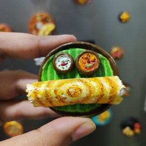 Miniature Handmade Dosa Fridge Magnet