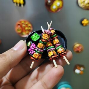 Spicy Charm for Your Kitchen - Paneer Tikka Fridge Magnet