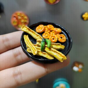 Handmade Jalebi Fafda Magnet – Sweet & Savory Delight