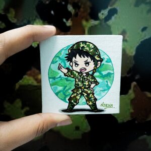 Fearless in Camouflage - Indian Army Soldier Canvas Magnet