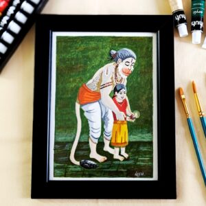 Divine Guidance - Hanuman ji Acrylic Painting