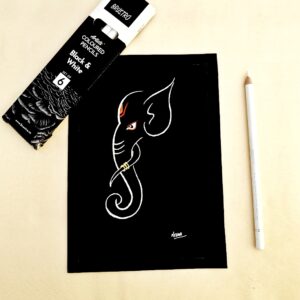 Ganpati Bappa's Vibe - Divine Artistic Expression of Bappa’s Power and Peace (A5 Size)