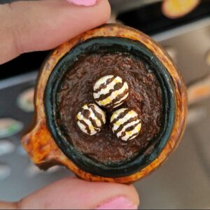 Handmade Sizzling Brownie with Ice Cream Plate Fridge Magnet – Perfect Treat for Dessert Lovers