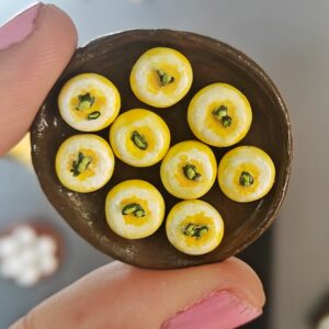 Miniature Sandesh Plate Fridge Magnet – Sweet Bengali Charm for Your Décor